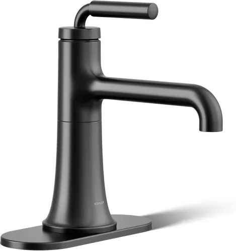 Miniatura 19 de Kohler 27415-4-BMB Tone™ Grifo de lavabo de baño monomando, 1.2 gpm, negro mate con latón moderno cepillado Negro mate/Bronce moderno
