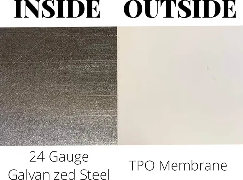 Miniatura 2 de Eagle 1 -TPO Coated Metal- Rollos intermitentes recubiertos de TPO galvanizados de calibre 24 blanco. Muchos tamaños- Tamaños y fabricación