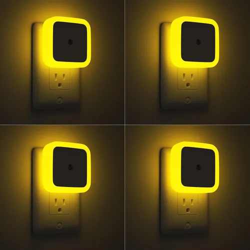 Sujeet Luz Nocturna, Luces Nocturnas Enchufables en la Pared, Luz Nocturna de Enchufe, Lámpara Nocturna LED de Atardecer a Amanecer para Recámara de
