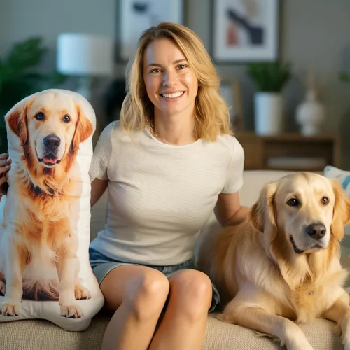 Miniatura 2 de Easycosy Regalos de almohada con foto personalizada, almohada personalizada para mascotas con forma de imagen de tu perro y gato, regalos únicos