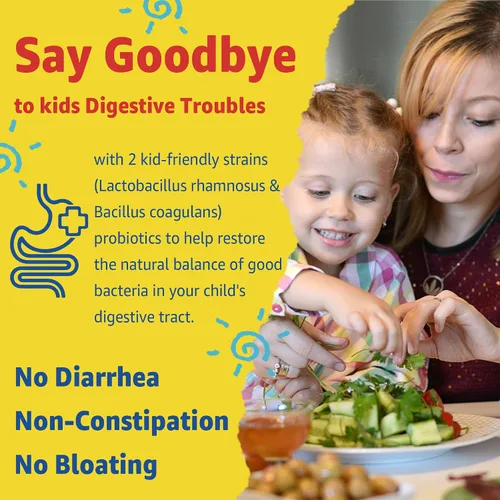 Miniatura 6 de Gomitas multivitamínicas para niños con hierro, sin azúcar, vitaminas diarias para niños + probióticos, Omega 3 de algas (EPA/DHA), A, C, D, metil