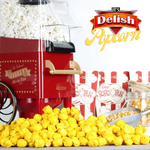 Miniatura 4 de Palomitas de maíz gourmet con sabor a plátano amarillo de It's Delish, envase jumbo de 16 oz Snack de pop corn aireado a granel - Temática frutal