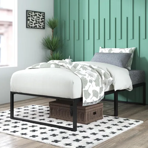 Miniatura 14 de Zinus Plataforma de cama/Base de colchón de 12 pulgadas, no necesita sommier/soporte de rejilla de metal, cama doble
