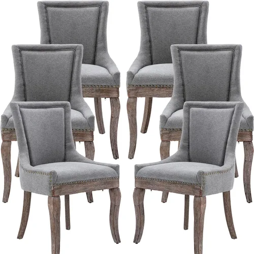 Miniatura 43 de ODUSE-DAILY Juego de 2 Sillas de Comedor, Sillas de Cocina y Comedor, Sillas de Comedor Tapizadas de Tela, Ribete de Tachuelas, Patas de Madera