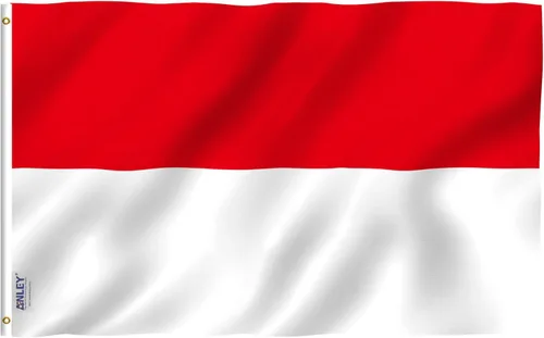 ANLEY Fly Breeze - Bandera de Indonesia de 3 x 5 pies, color vivo y a prueba de decoloración, cabecera de lona y doble costura, banderas indonesias
