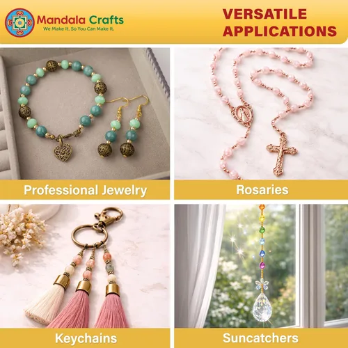 Miniatura 5 de Mandala Crafts Cuentas engarzadas para joyería – 3000 piezas de 0.059 in 0.079 in 0.079 in 0.098 in tono dorado tubos crimpadores – topes de cuentas