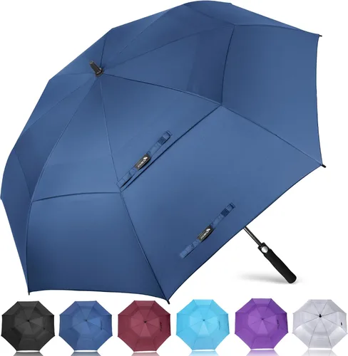 Miniatura 19 de ZOMAKE - Paraguas de golf a prueba de viento, extragrande, de gran tamaño, de doble dosel resistente para lluvia, juegos deportivos y carrito