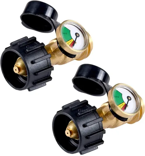 GasSaf Indicador de nivel de propano para tanques de propano de 5 a 40 libras, medidor de presión de gas para autocaravana, parrilla de gas