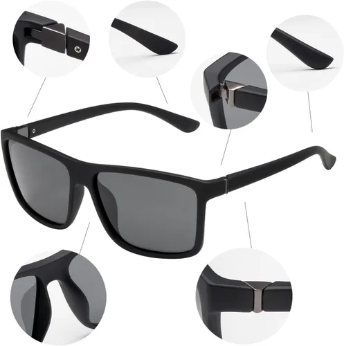 Miniatura 4 de Gafas de sol polarizadas deportivas para hombre, gafas de marco cuadrado NP1007