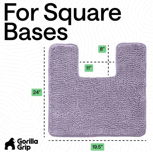 Miniatura 253 de Gorilla Grip - Tapete de baño de felpilla gruesa, suave y absorbente, secado rápido, de microfibra, con reverso de caucho, para piso de ducha, Nube
