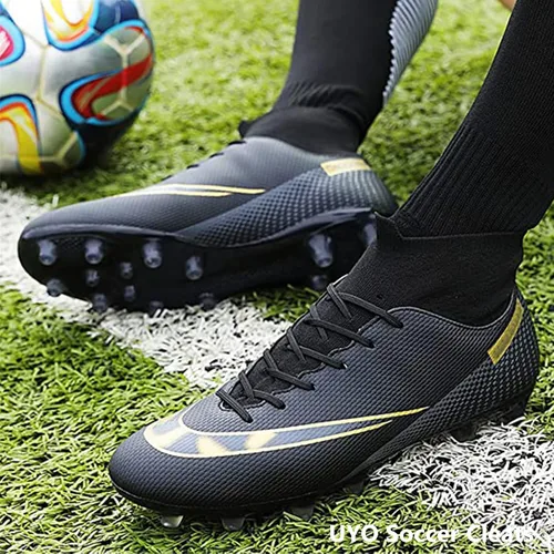 Miniatura 3 de Men's Soccer Shoes Football Cleats Outdoor High-Tops Lace-Up Non-Slip Spikes AGFG Boots