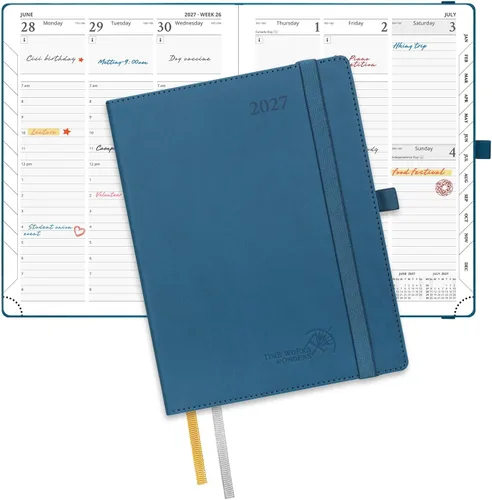 Miniatura 42 de POPRUN Agenda de bolsillo 2026-2027, tamaño del bolso, 4 x 6.25 pulgadas, calendario de bolsillo (julio de 2026 a junio de 2027) para bolso