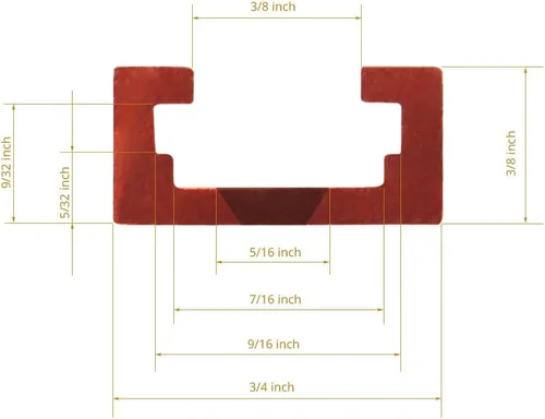 Miniatura 3 de O'SKOOL Pista en T universal de doble corte de 36 pulgadas con tornillo para madera, paquete de 2, TT07