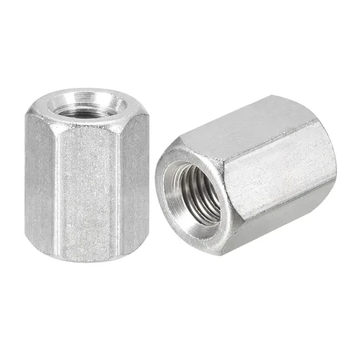 Miniatura 23 de uxcell Tuercas de acoplamiento M8 x 1.25 de paso de 1.181 in de longitud, 2 tuercas de acoplamiento de varilla hexagonal métrica de acero inoxidable