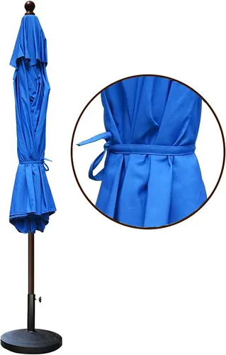 Miniatura 9 de EliteShade USA - Sombrilla de 9 pies para patio, sombrilla de mesa para exteriores con ventilación, no se decolora durante 10 años, Azul Real