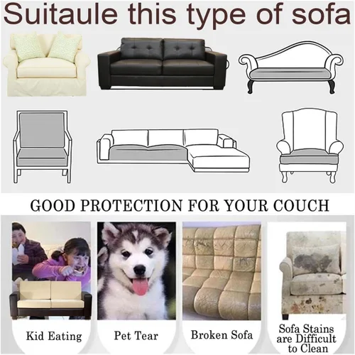 Miniatura 2 de Fundas de cojín para sofá, fundas elásticas para sofá modular en forma de L, fundas de sofá para mascotas, protector de muebles de sofá jacquard #1