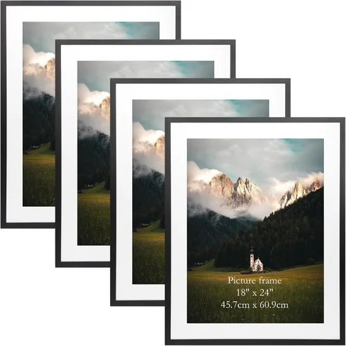 Miniatura 21 de Giftgarden Portarretratos de 11 x 17 pulgadas, paquete de 4 marcos mate de 11 x 17 pulgadas para fotos de 8 x 12 pulgadas con paspartú, póster de 11