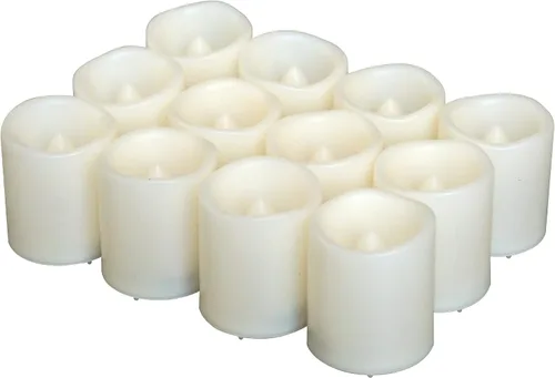 Miniatura 9 de CANDLE CHOICE Velas votivas sin llama que funcionan con pilas con temporizador, pequeñas luces LED con temporizador de ciclo diario automático