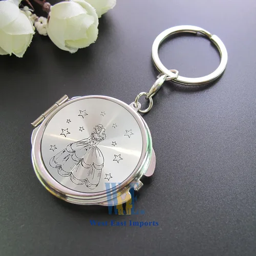 Miniatura 4 de 12 piezas personalizadas de quinceañera recuerdo de fiesta dulce 16 espejo llavero Recuerdos de Mis XV princesa 18 cumpleaños regalo para invitados