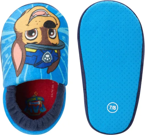 Miniatura 4 de Nickelodeon Pantuflas de la Patrulla Canina para niños - Chase and Marshall Pantuflas mullidas de felpa (5T-12 Boy)