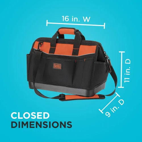 Miniatura 11 de BLACK+DECKER Bolsa de herramientas, 16 pulgadas (BDST500002APB)