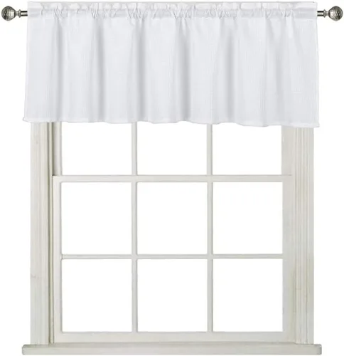 Miniatura 14 de Cortinas de baño gris de Home Queen con textura gofre para ventana de cocina pequeña, repelente al agua, bolsillo de barra, corta, 61 cm x 61 cm