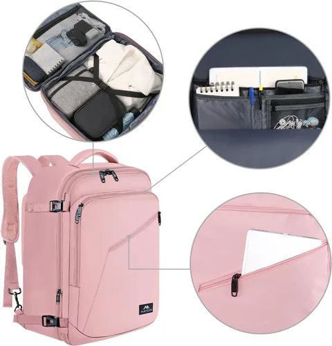 Miniatura 44 de MATEIN - Mochila de viaje extragrande de 10.56 galones, mochila de viaje ampliable apta para aerolíneas, para viajeros de fin de semana, hombres