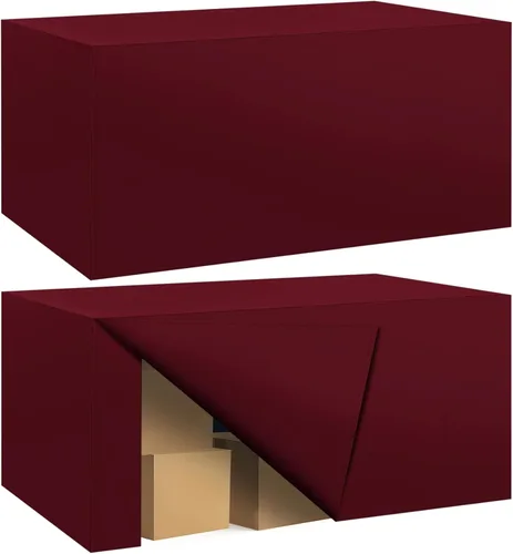 Miniatura 74 de Paquete de 2 manteles ajustados para mesa rectangular de 4 pies, 48 x 24 pulgadas, cubiertas de mesa verde manzana, tela de poliéster resistente al