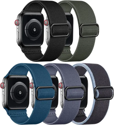 Miniatura 8 de Adorve Correa elástica compatible con Apple Watch Bands Ultra 3/2/1 de 49 mm, 46 mm, 45 mm, 44 mm, 42 mm, 41 mm, 40 mm, 38 mm, para hombres
