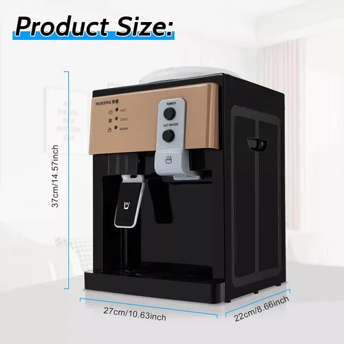 Miniatura 7 de Dispensador de agua para botella de 5 galones, dispensador de agua para encimera, dispensador de enfriador de agua caliente y fría con 3 ajustes