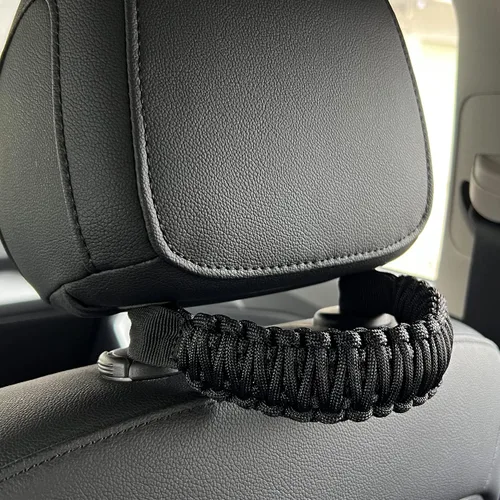 Miniatura 7 de Asas de agarre para reposacabezas de paracaídas para Jeep Wrangler TJ JK JL Land Cruiser FJ Suzuki - 2 piezas negro