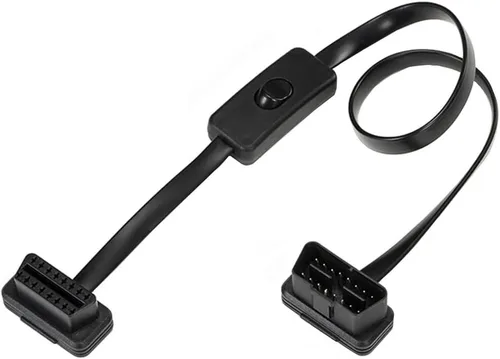 Miniatura 3 de Cable de extensión OBD2, cable de extensión OBDII ultrafino macho a hembra, cable de extensión OBD de 16 pines, 2 cables planos, diagnóstico