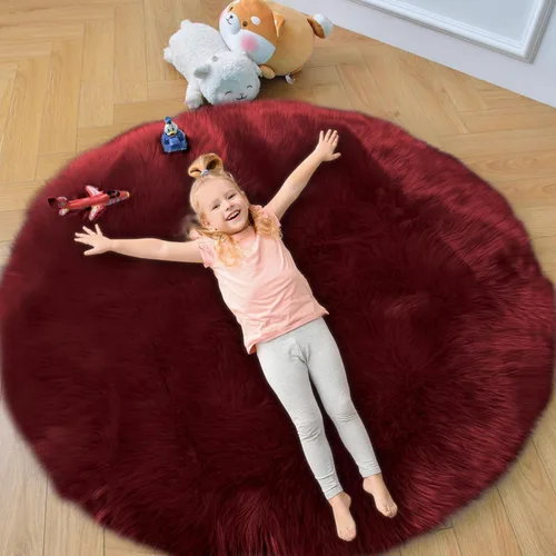 Miniatura 15 de duduta - Alfombra de pelo de oveja sintética verde esmeralda de 2 x 3 pies, alfombra esponjosa lavable para cabecera de cama pequeña, dormitorio