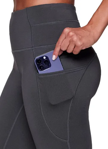 Miniatura 2 de RBX Leggings de forro polar para mujer con bolsillos con cremallera