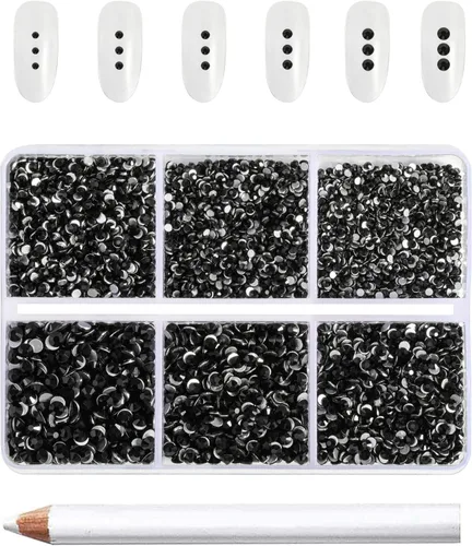 Miniatura 15 de Beadsland 7200 piezas de diamantes de imitación con parte trasera plana, gemas de cristal AB para uñas diamantes de imitación de cristal redondos