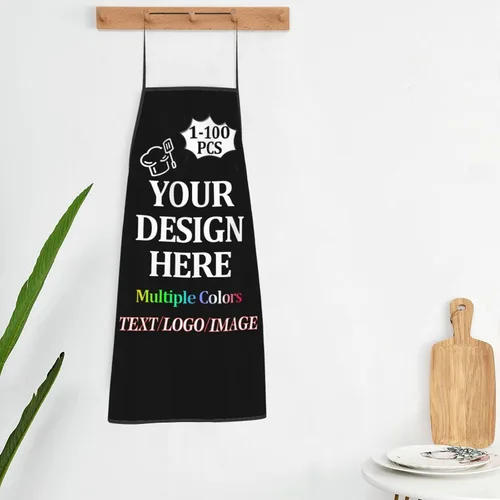 Miniatura 5 de Custom Apron 1-100 PCS For Men Women with Your Photo Text Logo Personalized Chef & Grilling Aprons For Gifts