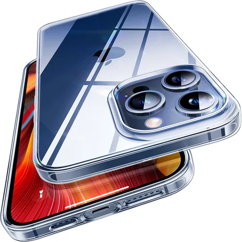 Miniatura 17 de TORRAS Funda Transparente Cristalina para iPhone 16 Pro, Ultra-Delgada [No Amarillea] [Protección Militar] Ajuste Delgado Funda de Silicona TPU