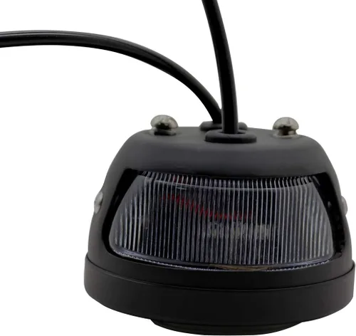 Miniatura 4 de FATECIM 2 luces traseras LED vintage Duolamp de 12 V, indicador de parada trasera con señales de giro y lámpara de matrícula, lente ahumada, Negro