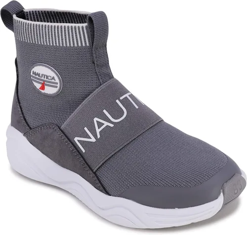 Nautica Zapatos deportivos Silas de caña alta para niños con soporte mejorado para el tobillo, disponibles en tallas para niños grandes, niños
