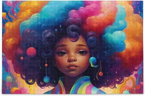 Miniatura 30 de Rompecabezas de 1000 piezas para adultos American African Black Girl Wood Puzzles Educativo Cerebro 21216876 Chica negra africana americana 21216876