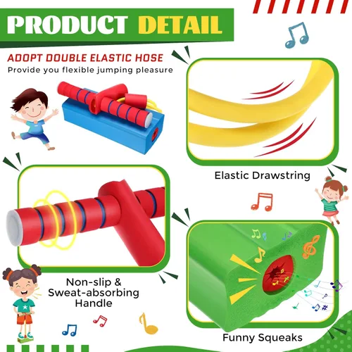Miniatura 3 de Wettarn 8 piezas de espuma Pogo Jumper Promote Grow Tall Pogo Stick de espuma de palo de salto seguro y divertido para adolescentes, niños y niñas