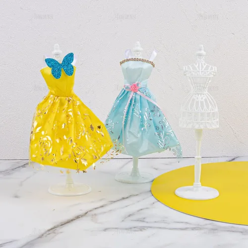 Miniatura 5 de AUEAR, Paquete de 5 formas de vestido, vestido de tela, maniquí de plástico, soporte de soporte para modelo, accesorios para vestidos