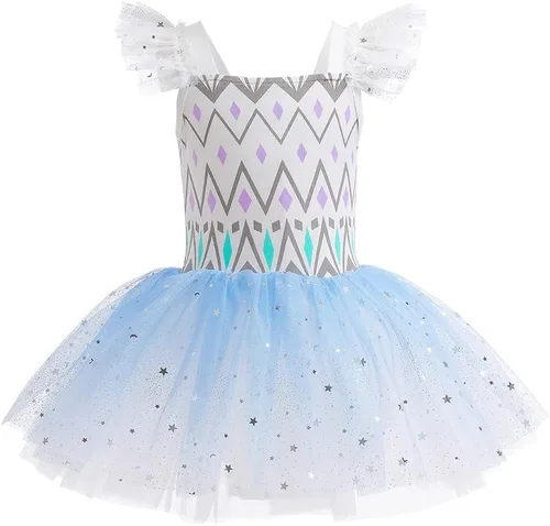 Miniatura 47 de MYRISAM - Maillots de princesa para niñas, tutú de ballet, vestido de bailarina con falda, para cumpleaños, fiesta elegante, disfraces de Halloween