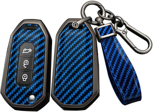 Miniatura 9 de ontto Funda plegable para llave de automóvil compatible con Ford Territory 2020-2023 EV/Accesorios de titanio, protector de llave antiarañazos