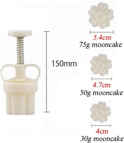 Miniatura 2 de Sakura - Molde para pastel de luna, molde de prensa manual para manualidades, herramientas de pastelería (pastel de luna de 1.06 oz)