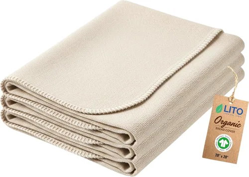 LITO LINEN AND TOWEL Toallas de saco de harina para prueba de masa de pan, sin blanquear, paño grueso de algodón para hornear baguettes, ciabatta,