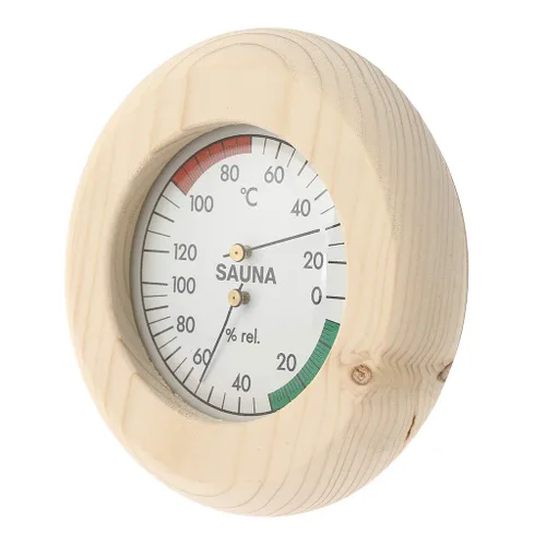 Miniatura 6 de Higrotermógrafo de sauna Termómetro interior Medidor de humedad Termómetro de habitación Higrómetro Equipo de medición de temperatura de madera