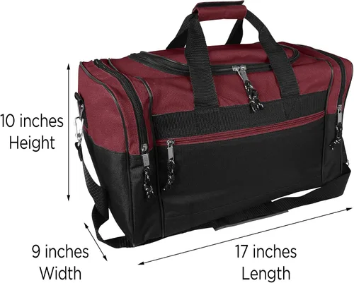 Miniatura 63 de Bolsa de lona, de DALIX, para el gimnasio, para viajar, 17 pulgadas
