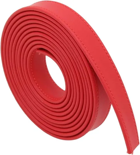 Miniatura 16 de lalatia Correas de cuero sintético cosidas para manualidades, tiras de cuero con costuras de 1/2 pulgada de ancho, 2 yardas de largo, color negro