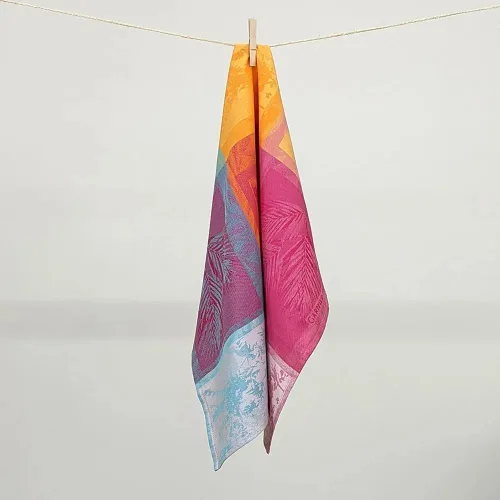 Miniatura 3 de Garnier Thiebaut Mille Vegetaux Arc En Ciel (A Thousand Rainbow Plants) - Toalla de cocina francesa de 22 x 30 pulgadas, algodón, jacquard Mille